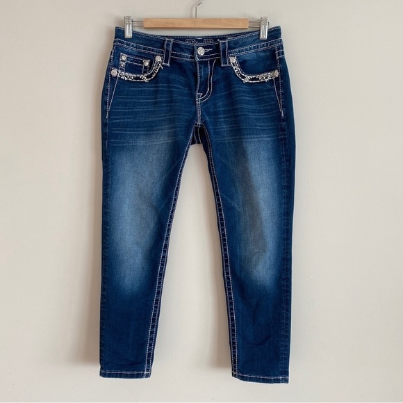 Miss Me Women’s Size 28 Signature Skinny Crop Jeans Inseam 25" - Picture 2 of 11